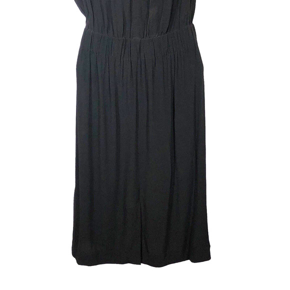 Kate Spade New York Black Pleated Midi Dress Sz 6 | Bow Back | Classic Cocktail - Picture 4 of 13